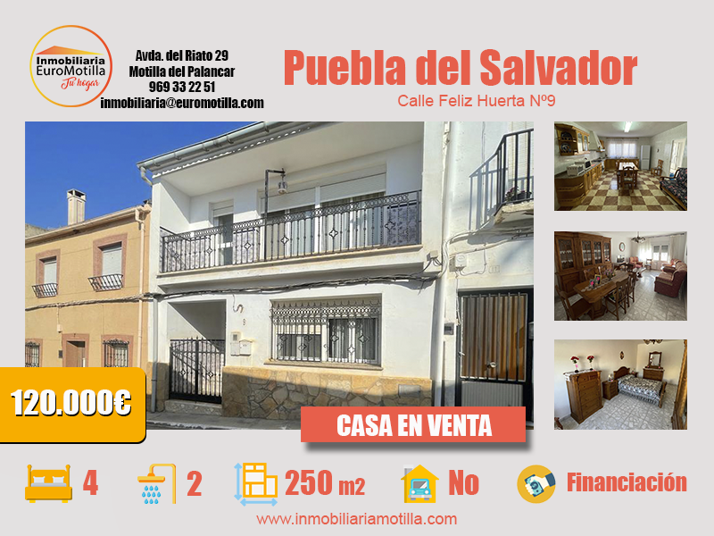 Casa en venta en Puebla del Salvador